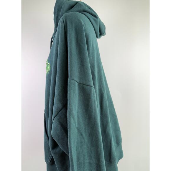 Victoria's Secret PINK Long Sleeve Full Zip Fleece Green Sweatshirt  Size XXL - Picture 7 of 11